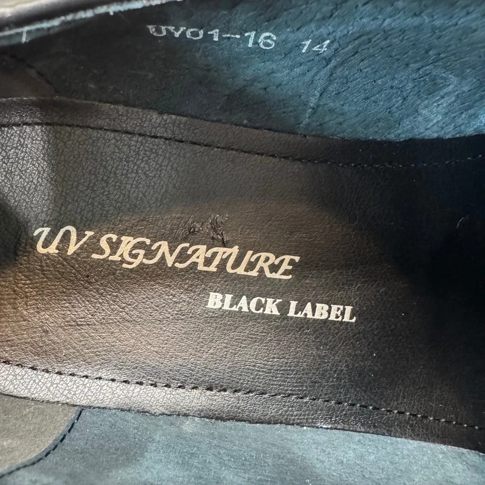 UV‎ Signature Black Label Leather Wingtip Oxford Dress Shoes Mens Size 14 #Shoes